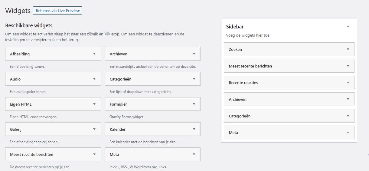 Afbeelding Create, add & customize WordPress sidebar