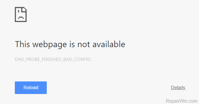 Afbeelding DNS probe finished nxdomain error troubleshooting in Chrome, Firefox, Edge and Safari